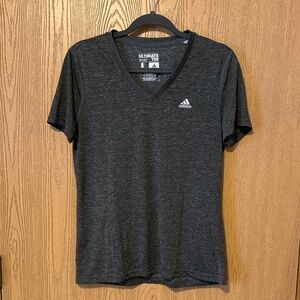 Adidas Charcoal V-Neck Tee
